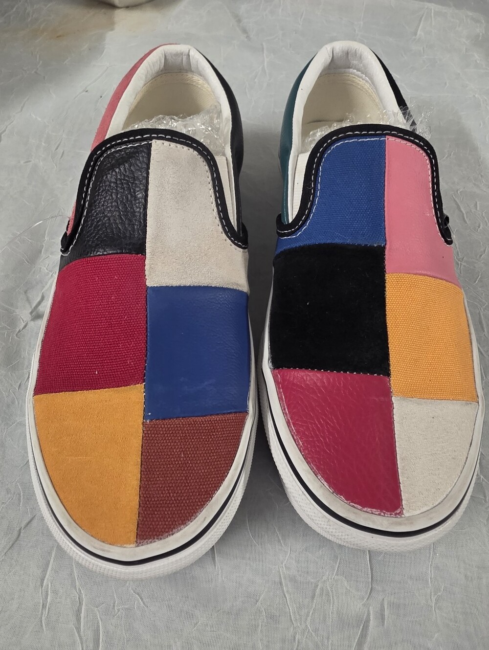 Vans Classic Slip On Patchwork Multi Womens size 7.5   Mens size 6.